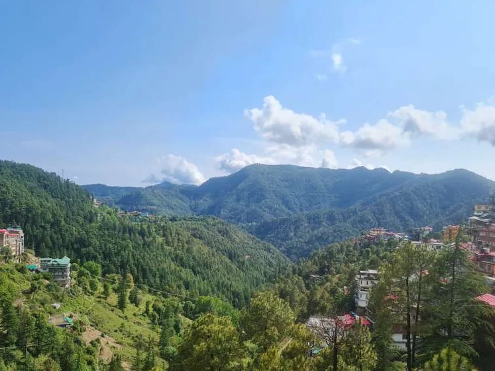 The valley below New Shimla, mid-morning.