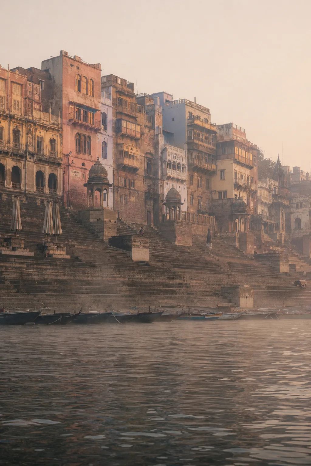 The ghats at first light.